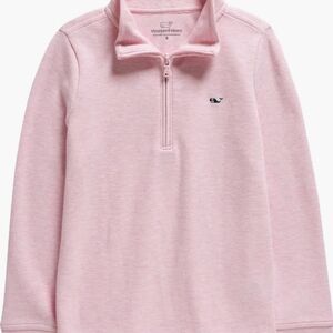 Vineyard Vines Kids Light Pink Quarter-Zip Sweatshirt